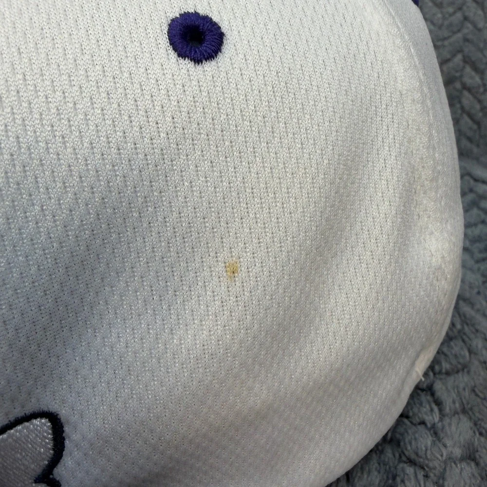 Richardson PTS40 Baseball Hat White Purple Hornet Mascot Cap LG-XL